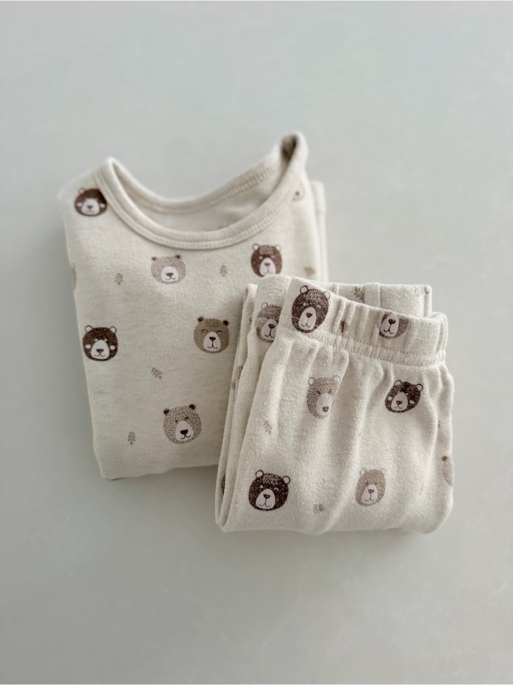 Owlivia Organic Cotton Toddler Pajama Set (Mini Bears) • Size 3-4T